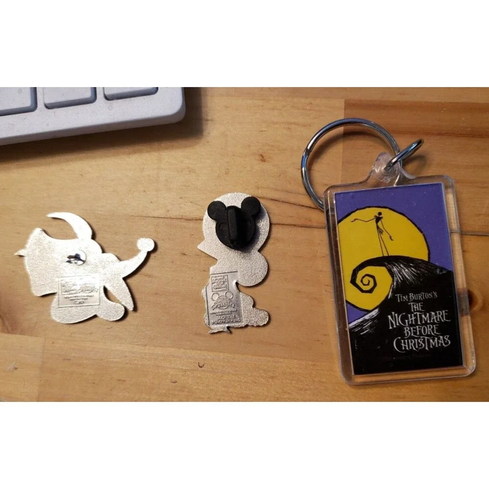 VTG Disney Park Nightmare B4 Christmas Jack Sally (dangle arm) Zero Pin Keychain